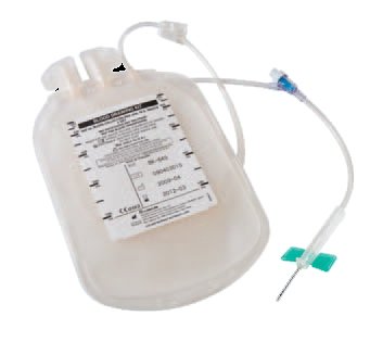 Set Blood Draw Wing K-Shield® Advantage 600 mL Blood Collection Bag 48' Tubing Winged Safety With 16g Needle/ Bag (1/EA 25/BX 2BX/CS) by Kawasumi Laboratories  ID BK-64A